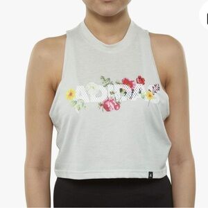 Adidas Women’s Colorful Graphic Floral Crop Tank Top